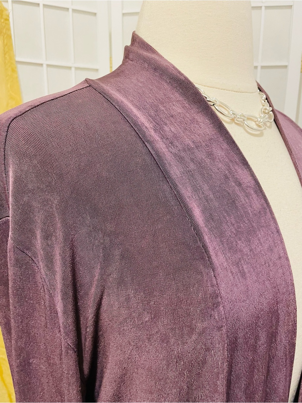 Chico’s Travelers Plum Open-Front Women's Cardigan 3/XL - Picture 4 of 15